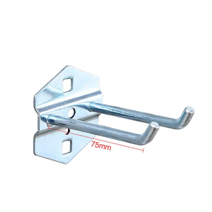 Metal <strong>Tool</strong> <strong>Hook</strong> with Display Hole Wall Pegboard Rack Shelf Hardware for <strong>Tool</strong> Hanging Industrial Style <strong>Hook</strong> - Product Image 5