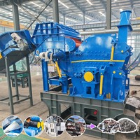 Broyeur à marteaux industriel pour déchets, y compris blocs de moteur de réfrigérateur, ferraille métallique, acier, fer, aluminium et coques de voiture
