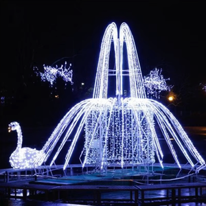Grande Fontaine Lumineuse 3D à LED, Motif IP65, Couleurs Personnalisables pour Affichages Commerciaux Extérieurs <span class=keywords><strong>de</strong></span> <span class=keywords><strong>Noël</strong></span> et <span class=keywords><strong>de</strong></span> Fêtes - Product Image 4