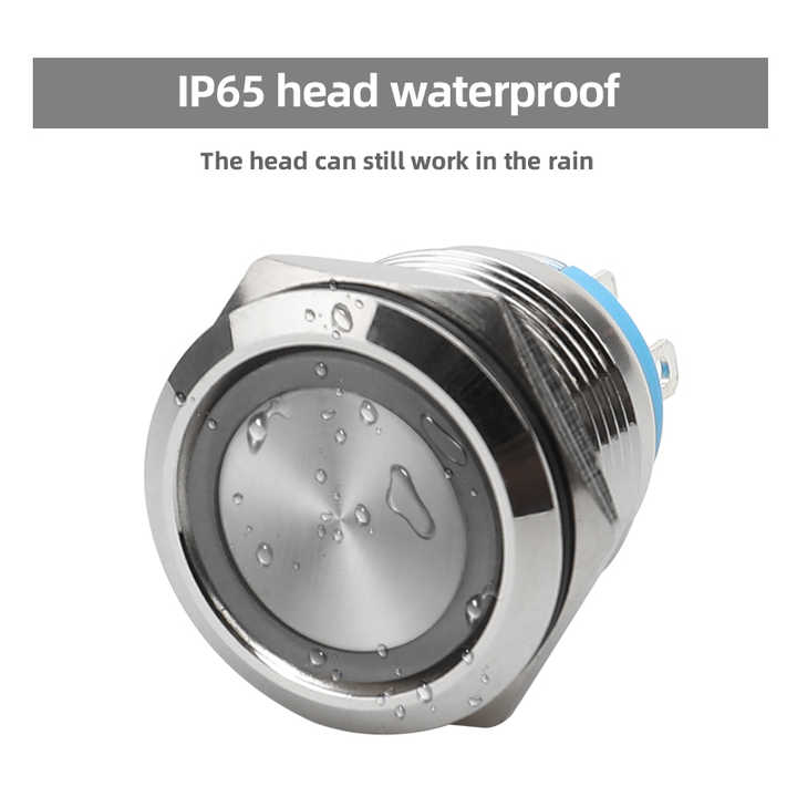 Waterproof Push Button Switches 5A Momentary Push Button Switch Metal ...