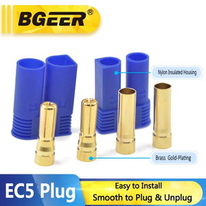 موصل طاقة ذهبي مطلي من النحاس النقي BGEER EC5 5 مم ذكر/أنثى لأنظمة الطاقة في الطائرات بدون طيار وأنظمة الطاقة في الطائرات التحكم عن بعد - Product Image 6