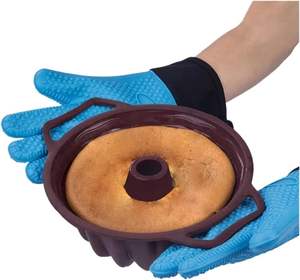 Guantes de silicona para horno, aptos para alimentos, para barbacoa, microondas y cocina - Product Image 2