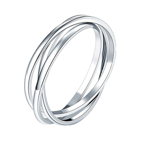 Bague géométrique unisexe tendance, plaquée argent 925, en acier inoxydable, pour un usage quotidien, bijoux modernes pour hommes et femmes - Product Image 1