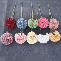 Flores de Hortensia Artificiales de Seda Blanca y Azul Pupupig, Tamaño Grande, Hechas a Mano, Realistas, Decoración para Bodas y Navidad