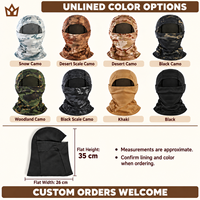 Cagoule thermique d'hiver en polaire épaisse, masque intégral camouflage pour ski, cyclisme et activités de plein air, personnalisable OEM ODM