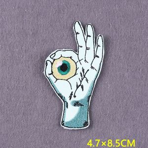 Patchs brodés personnalisés en gros pour créateurs, badges DIY démoniaques pour sacs à dos, patchs brodés thermocollants hippie pour vêtements - Product Image 4