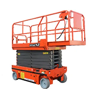 Factory Directly Supply 12M Aerial Work Mobile Scissor Man Lift For Construction Works