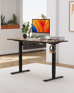 Escritorio de Oficina en Casa, Escritorio de Pie para el Lugar de Trabajo, Mesa Elevadora Eléctrica para Trabajar de Pie o Sentado, Marco Metálico Industrial Convertible - Product Image 2