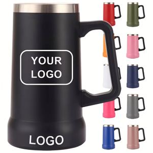 Promotional Custom 304 Stainless Steel Coffee <b>Mug</b> with Handle Business Gift <b>Large</b> Capacity Cup Logo - Product Image 1