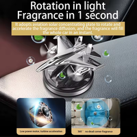 Purificateur d'Air Solaire Rotatif en Alliage d'Aluminium de Luxe pour Voiture et Avion, Diffuseur de Parfum d'Aromathérapie