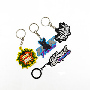 Fabricant en gros de porte-clés souvenirs en PVC entièrement personnalisés en silicone souple 2D - Product Image 1