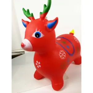 ActEarlier Year-end promotion kids seat ride on toy big inflatable horse cow deer bouncy animal