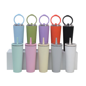 Stainless Steel Insulated Tumbler With Straw 20Oz <b>Vacuum</b> Sealed <b>Portable</b> Outdoor Travel Cup - Product Image 5