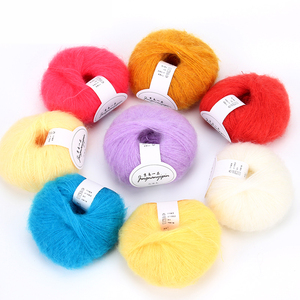 Vente en gros de fil de <span class=keywords><strong>Mohair</strong></span> doux, épaisseur moyenne, pull tricoté à la main, Offre Spéciale <span class=keywords><strong>Mohair</strong></span>/laine mélangée - Product Image 1