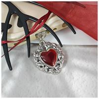 Set Aksesoris Anti Debu Halloween Gothic Vintage, Hiasan Hati Merah & Tengkorak untuk Port Iphone Tipe-C, Retro & Unik