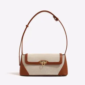 Bolso <span class=keywords><strong>de</strong></span> Lona Vintage con Solapa para Mujer, Bolso <span class=keywords><strong>de</strong></span> Hombro y <span class=keywords><strong>Axila</strong></span> <span class=keywords><strong>de</strong></span> Mezclilla <span class=keywords><strong>de</strong></span> Lujo, Bolso <span class=keywords><strong>de</strong></span> Mano para Estudiantes Universitarias - Product Image 1
