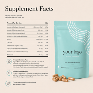 Suplemento Dietético Nutracéutico para el Crecimiento del Cabello en Mujeres Maduras, Fórmula Premium con Biotina, Colágeno y Saw Palmetto para el Bienestar del Cuero Cabelludo - Product Image 4
