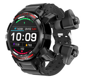 高品质 GT100 TWS 二合一耳机智能手表 全触摸屏 BT 通话 健康监测 户外运动智能手表 - Product Image 3