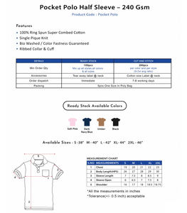 Camiseta Polo de Manga Corta, 240 GSM, Alta Calidad, Suave, Cómoda, Duradera, Transpirable, Elegante, Informal, Perfecta para Hombre - Product Image 6
