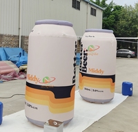 Canette de bière gonflable publicitaire personnalisée en PVC, hauteur 10-12 pieds, pompe électrique incluse