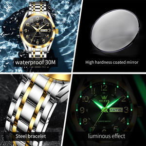 3666 Wholesale Design Brand Oem Custom logo Business <b>Watch</b> <b>Arabic</b> Numerals Stainless Steel Man Quartz Wristwatch - Product Image 5