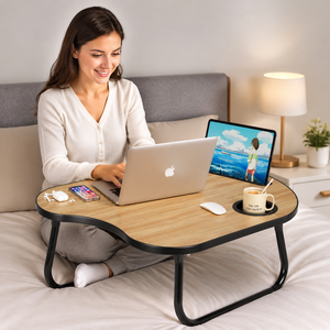 Bureau <span class=keywords><strong>pliable</strong></span> AOR L1 pour <span class=keywords><strong>baie</strong></span> <span class=keywords><strong>vitrée</strong></span> et lit superposé supérieur, construction en MDF avec surface en bois, design compact pour chambre d'étudiant - Product Image 2