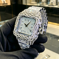 Montre de luxe pour homme, entièrement pavée de moissanite VVS, de haute qualité, design de créateur, automatique, mécanique, livraison directe disponible