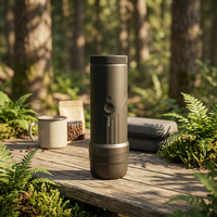 Machine à café portable mini TK03 MAX avec commande semi-automatique, boîtier en aluminium, préparation en un clic pour la maison, le bureau et l'extérieur