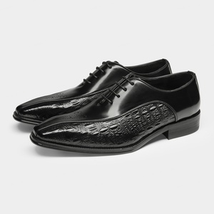 2026 New Style Men's Full Grain Leather Breathable Waterproof <b>Height</b> <b>Increasing</b> Business Formal <b>Shoes</b> British Brogue Carved - Product Image 1