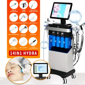 Nieuwe 14 In1 Huidverstrakking Esthetische Geneeskunde Hydrodermabrasie Gezichtsmachine Machine H202 Hydra Dermabrasie Machine