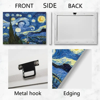 Toile tendue 16x20 pouces, toile d'art apprêtée pour la peinture, toile tendue en coton professionnelle pour enfants et fournitures artistiques