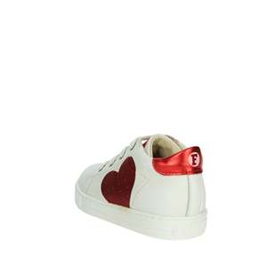 Zapatillas Falcotto para niña, color blanco, diseño de corazón rojo, zapatos de lona a la moda, talla 10 - Product Image 2