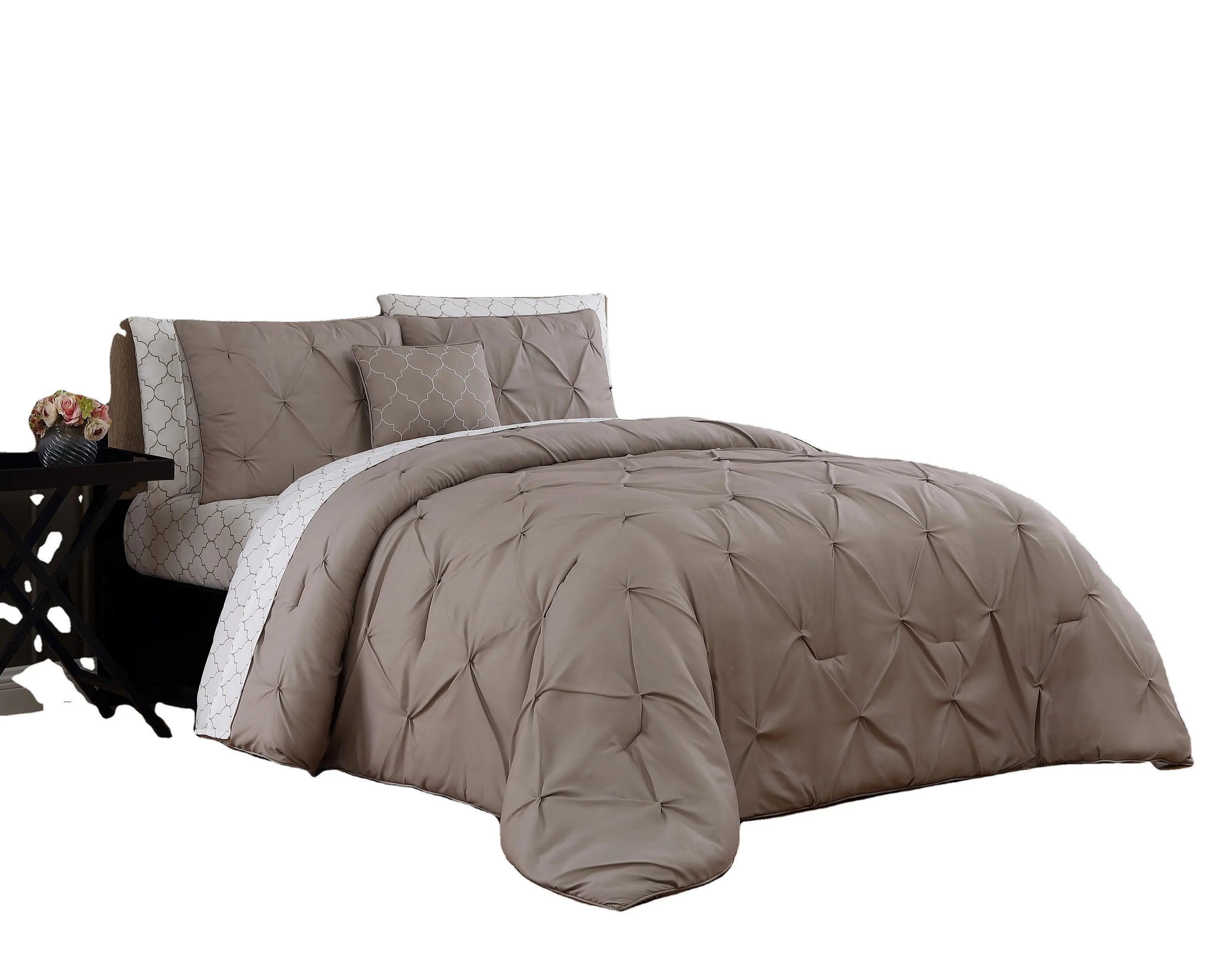 Bom fornecedorDesign Moderno Luxo Crytal Mink Cama Capa Consolador Set