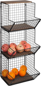 Modern Wall Mounted Iron Metal Copper Plated Magazine Storage Basket Hanging Office <b>File</b> <b>Document</b> Holder Organizer Kitchen - Product Image 5