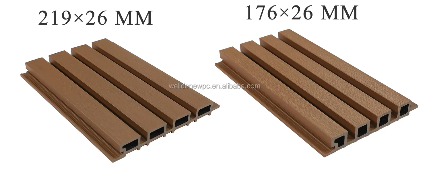 Revestimento de parede para decoração de interiores WPC 219*26 MM e 176*26 MM