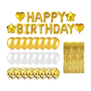 Fancy Black Red Yellow Blue 1st 3rd 20th 21 21st 25th 30 30th 40th 50th 60th 70th 80th Happy Birthday Party Decoration Balloon