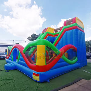 Pista de obstáculos inflable extrema para fiestas al aire libre, casa de brinco comercial para niños, parcours d'obstacles gonflable - Product Image 3