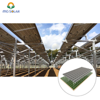 Installation de ferme solaire à énergie verte Support de sol en aluminium Système de montage PV Rayonnage au sol