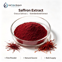 Extrait de Safran en Poudre de Qualité Industrielle – Matière Première Végétale Naturelle – Extrait de Stigmates de Crocus Sativus pour Formules Alimentaires et Cosmétiques