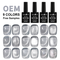 Nouveautés – Collection de vernis à ongles gel effet œil de chat Moon Light 9 couleurs – Sans TPO ni HEMA – Personnalisation OEM – Sans couleur de fond – Gel œil de chat