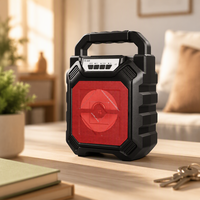 Enceinte portable LED 4 pouces pour extérieur, colonne de musique sans fil, centre de divertissement pour la maison et les fêtes, super basses, prend en charge les cartes TF, Aux, USB