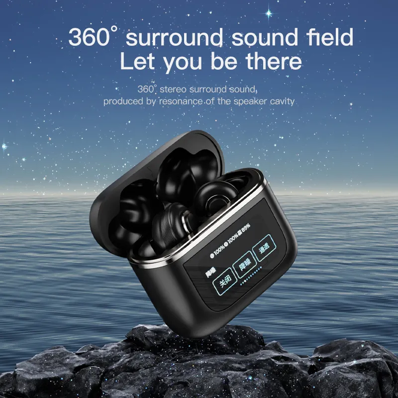 V8 Pro ENC TWS Earbuds HIFI, Headset Earbuds hi-fi suara ANC pengurang kebisingan layar sentuh kontrol baterai LED indikator baterai JL Wireless Earphone