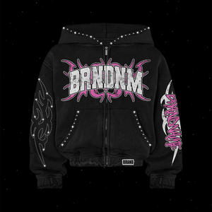 Ensemble de printemps pour homme, couleur unie, tricoté, 100% coton respirant, 500 GSM, imprimé par transfert thermique, sans couture, fusionné, vente chaude - Product Image 2