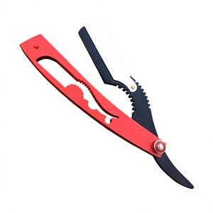Rasoir droit classique de barbier, lames en acier inoxydable de qualité supérieure, manche en plastique, outil professionnel de coiffure pour hommes - Product Image 4