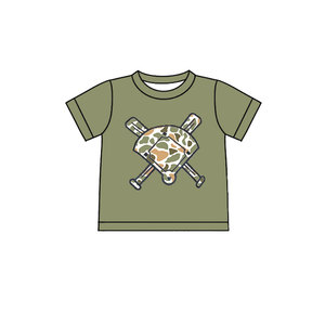 Camiseta de Manga Corta para Bebé Niño con Estampado de Béisbol Camuflado BT1422 RTS, Ropa de Verano - Product Image 2