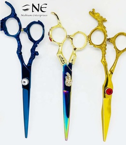 Logo personnalisé professionnel lame en acier inoxydable tissu coupe ciseaux tailleur bord manucure ciseaux avec emballage Premium - Product Image 5