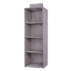 Organisateur de placard suspendu en tissu non tissé multicouche, sacs de rangement pour armoire, capacité 6-10L, installation par crochet pour accrocher - Product Image 1