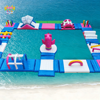Parc aquatique gonflable d'été en PVC pour enfants, usage commercial et scolaire, jeu aquatique durable, vente chaude