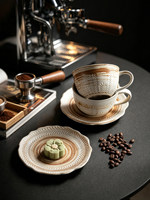 Ensemble tasse à café et soucoupe en porcelaine vintage de style japonais, plateau large, sans BPA, sans danger pour les aliments, compatible lave-vaisselle et micro-ondes, fait main