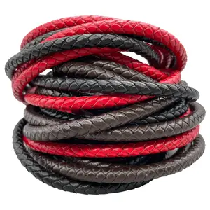 5 meters 2 3mm Multicolor PU Synthetic Leather Braided Rope Woven Cord for  Jewelry Making DIY Handmade Bracelet Necklace String